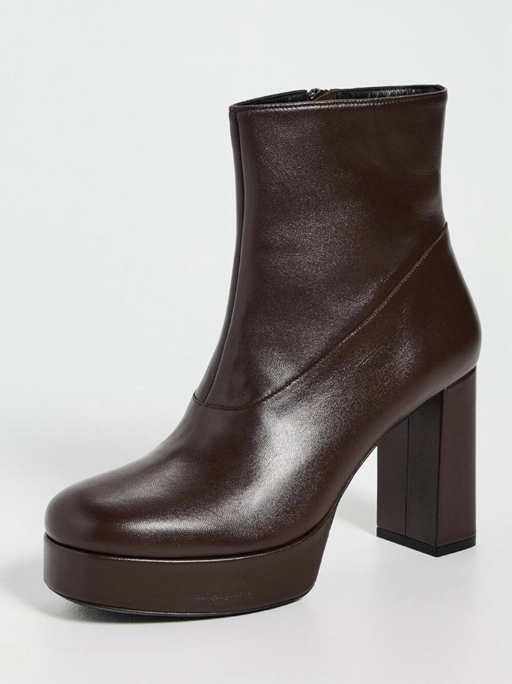 Staud Jodie Platform Ankle Boots in Espresso Size 35